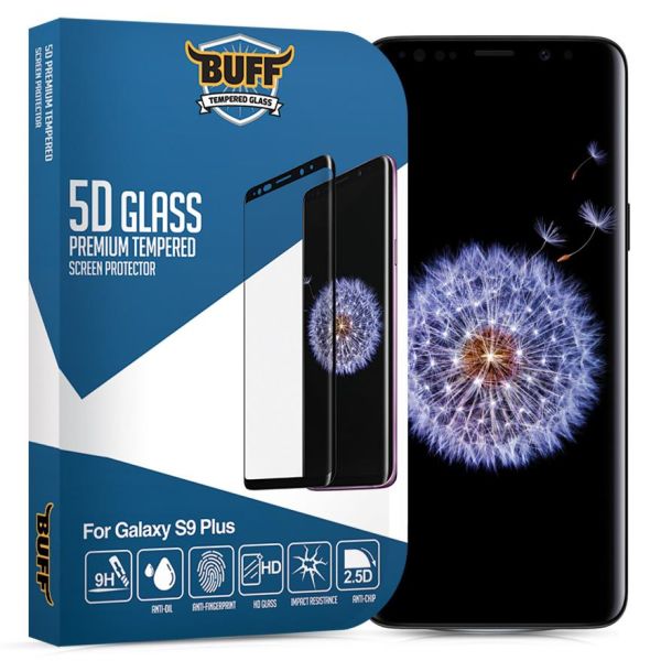 Buff Galaxy S9 Plus ile Uyumlu 5D ile Uyumlu Glass Ekran Koruyucu