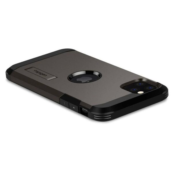 Spigen iPhone 11 Pro Max ile Uyumlu Kılıf Tough Armor Gunmetal