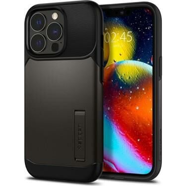 Spigen iPhone 13 Pro ile Uyumlu Kılıf Slim Armor Black