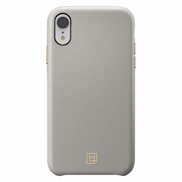 Spigen iPhone XR ile Uyumlu Kılıf La Manon Câlin Premium Deri Tasarım Oatmeal Beige