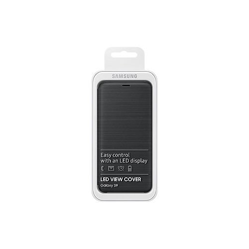 Galaxy S9 ile Uyumlu Led View Cover Kılıf Siyah EF-NG960PBEGWW