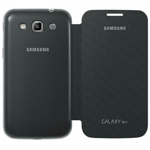 Galaxy Win i8552 ile Uyumlu Flip Cover Kılıf Siyah EF-FI855BSEGWW (Out)