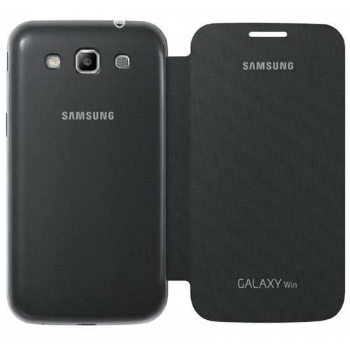 Galaxy Win i8552 ile Uyumlu Flip Cover Kılıf Siyah EF-FI855BSEGWW (Out)