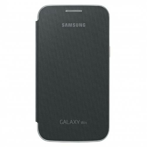 Galaxy Win i8552 ile Uyumlu Flip Cover Kılıf Siyah EF-FI855BSEGWW (Out)