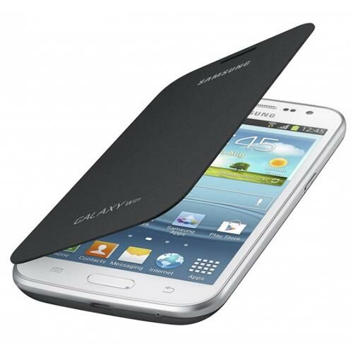 Galaxy Win i8552 ile Uyumlu Flip Cover Kılıf Siyah EF-FI855BSEGWW (Out)