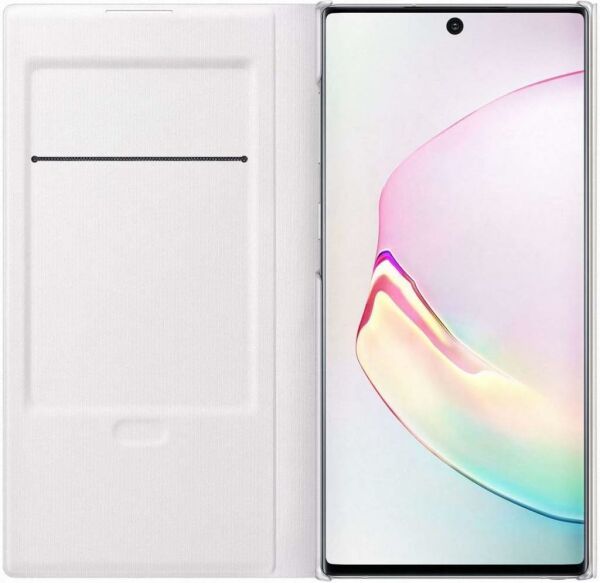 Galaxy Note 10 ile Uyumlu LED View Cover Kılıf (Beyaz) ‎EF-NN970PWEGTR