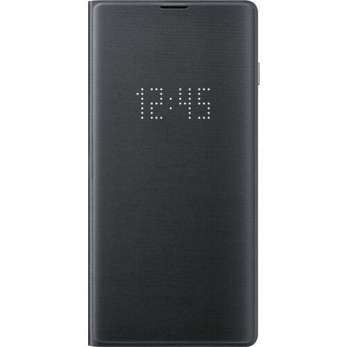 Galaxy S10 ile Uyumlu LED View Cover Siyah EF-NG973PBEGWW