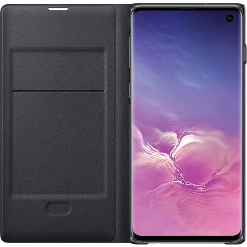 Galaxy S10 ile Uyumlu LED View Cover Siyah EF-NG973PBEGWW
