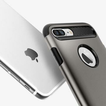 Spigen iPhone 7 Plus / 8 Plus ile Uyumlu Kılıf Slim Armor Gun Metal
