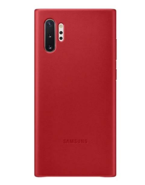 Galaxy Note 10+ ile Uyumlu Deri Kılıf Kırmızı EF-VN975LREGWW