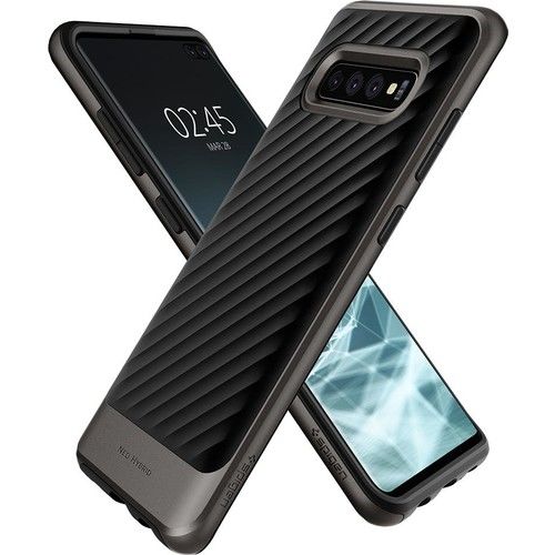 Spigen Galaxy S10 Plus ile Uyumlu Kılıf Neo Hybrid Gunmetal