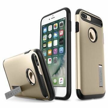 Spigen iPhone 7 Plus / 8 Plus ile Uyumlu Kılıf Slim Armor Champagne Gold