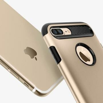 Spigen iPhone 7 Plus / 8 Plus ile Uyumlu Kılıf Slim Armor Champagne Gold