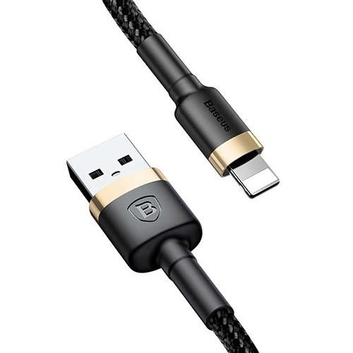Baseus Lightning 1 Metre Kevlar Kablo Siyah-Altın