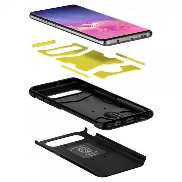 Spigen Galaxy S10 ile Uyumlu Kılıf Tough Armor XP Black