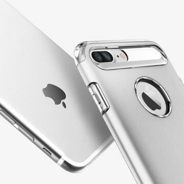Spigen iPhone 7 Plus / 8 Plus ile Uyumlu Kılıf Slim Armor Satin Silver