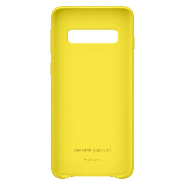 Galaxy S10 ile Uyumlu Kılıf Leather Cover Sarı EF-VG973LYEGWW (Out)