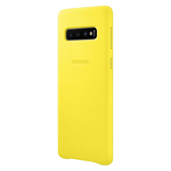 Galaxy S10 ile Uyumlu Kılıf Leather Cover Sarı EF-VG973LYEGWW (Out)
