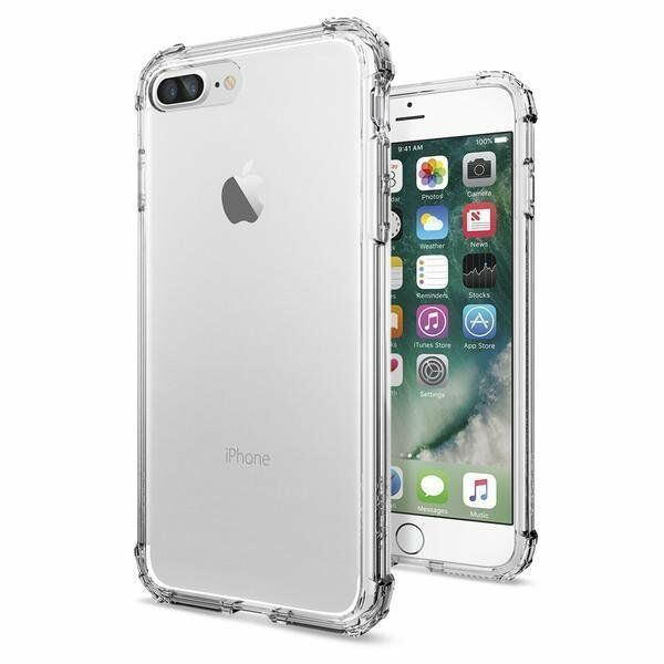 Spigen iPhone 7 Plus / 8 Plus ile Uyumlu Kılıf Crystal Shell Crystal Clear