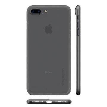 Spigen iPhone 7 Plus ile Uyumlu Kılıf Air Skin Ultra İnce 4 Tarafı Tam Koruma Black
