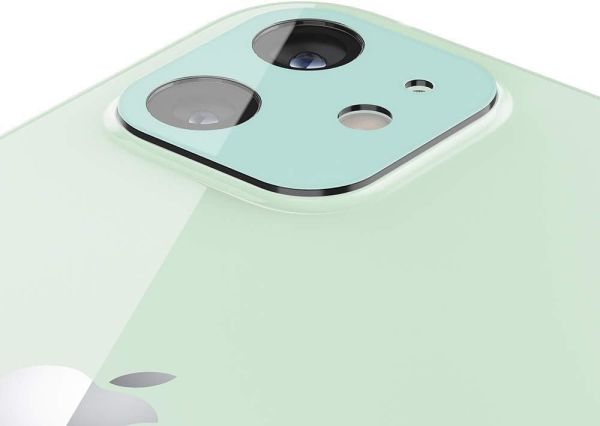 Spigen iPhone 12 Mini ile Uyumlu Kamera Lens Cam Ekran Koruyucu Glas.tR Optik (2 Adet) Green
