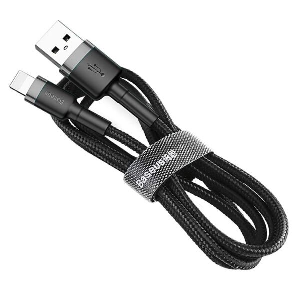 Baseus Lightning 2 Metre Kevlar Kablo Siyah/Gri
