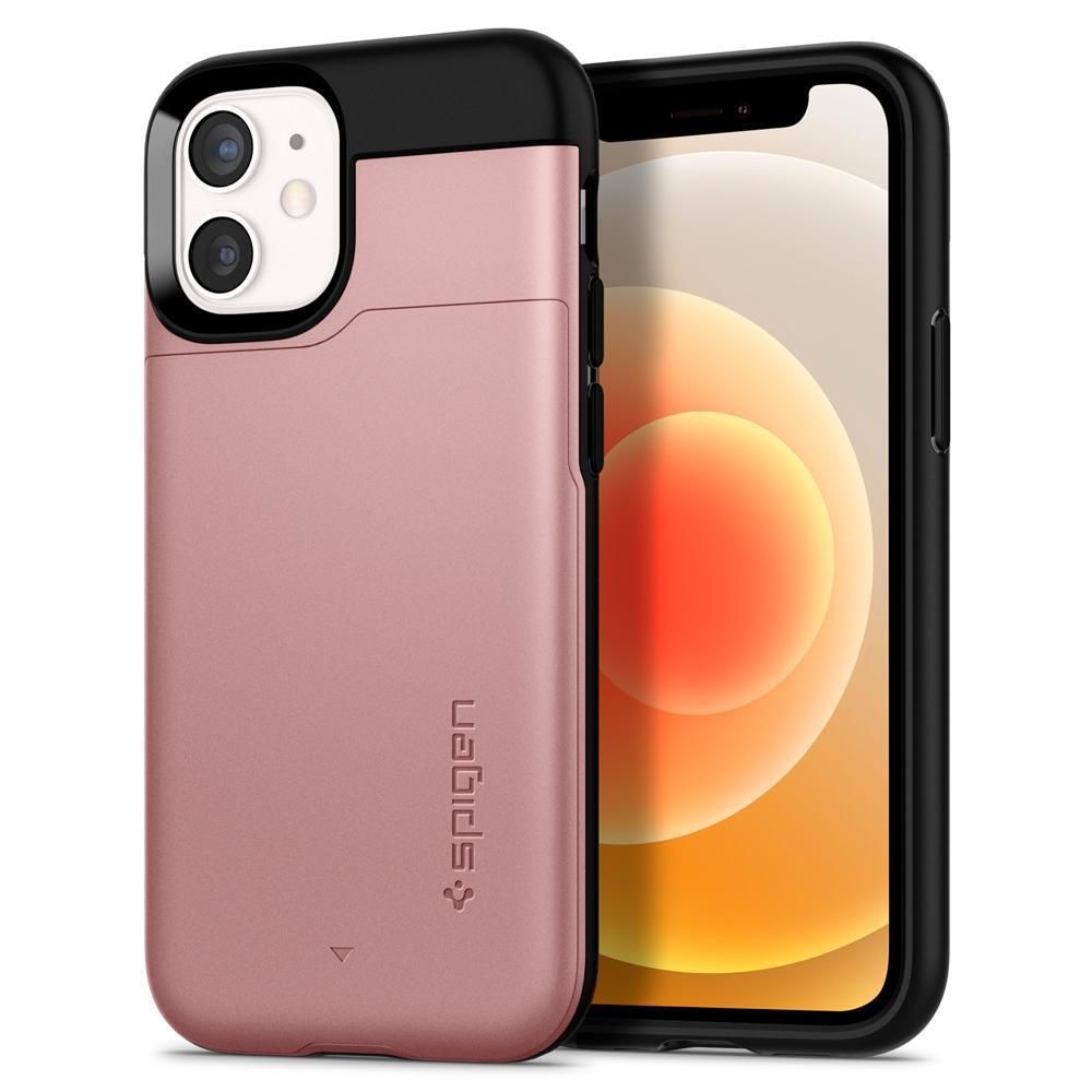 Spigen iPhone 12 Mini ile Uyumlu Kılıf Slim Armor CS Rose Gold