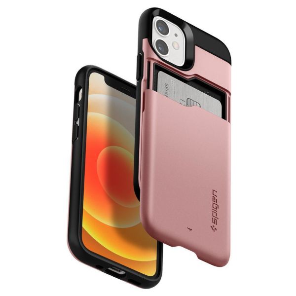 Spigen iPhone 12 Mini ile Uyumlu Kılıf Slim Armor CS Rose Gold