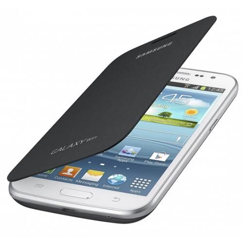 Galaxy Win i8552 ile Uyumlu Flip Cover Kılıf Siyah EF-FI855BSEGWW