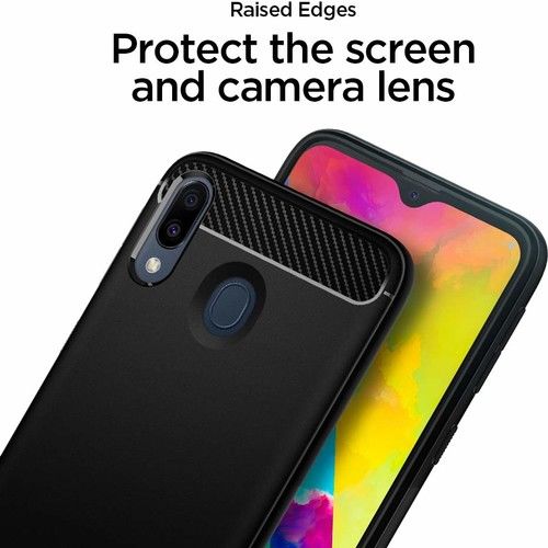 Spigen Galaxy M20 ile Uyumlu Kılıf Rugged Armor Matte Black