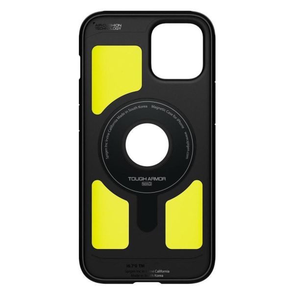 Spigen iPhone 12 Pro Max ile Uyumlu Kılıf Tough Armor Mag (MagSafe Uyumlu) Black