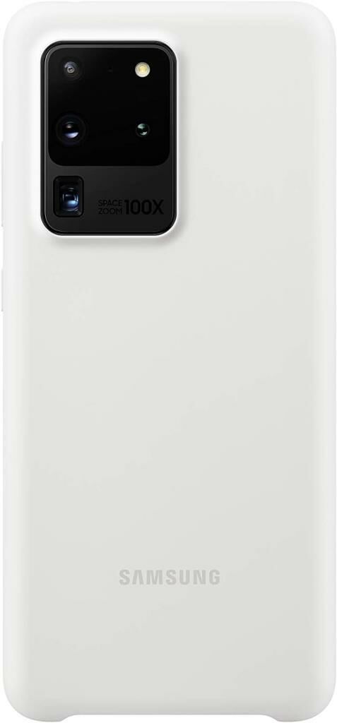Galaxy S20 Ultra ile Uyumlu Silikon Kılıf Beyaz EF-PG988TWEGWW