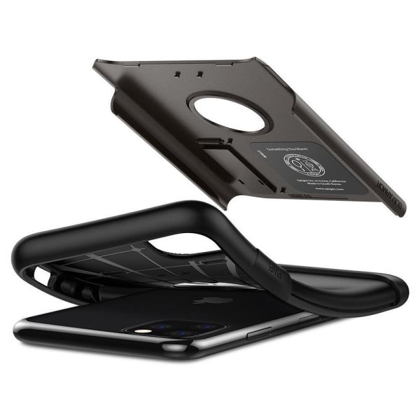 Spigen iPhone 11 Pro Max ile Uyumlu Kılıf Slim Armor Gunmetal