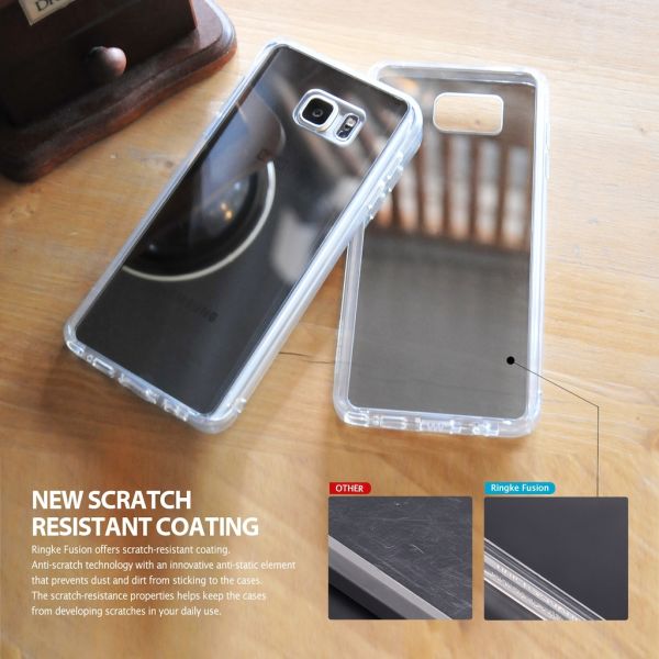 Ringke Mirror Fusion Galaxy Note 7 FE ile Uyumlu Aynalı Kılıf Silver