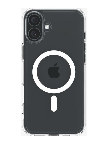 Spigen iPhone 16 Plus ile Uyumlu Kılıf Crystal Hybrid MagFit MagSafe Özellikli White