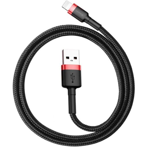 Baseus Cafule 1.5 A Lightning 50cm Şarj Kablosu CALKLF-A19 Siyah-Kırmızı