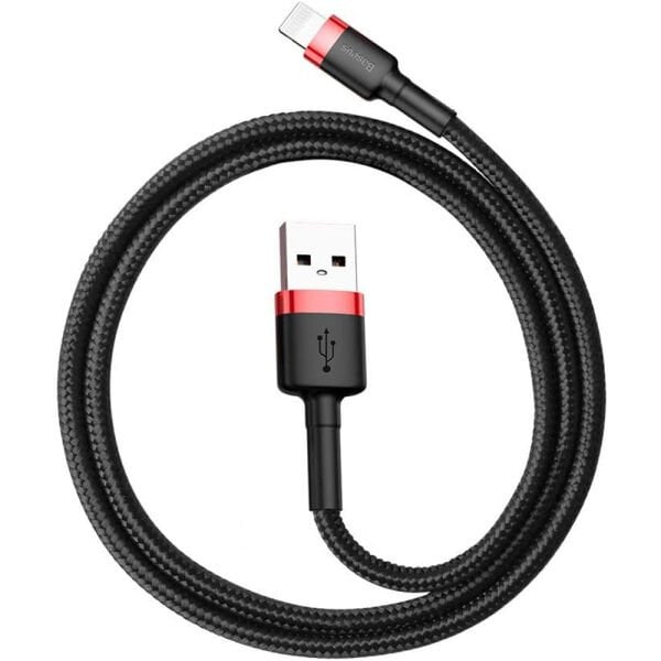 Baseus Cafule 1.5 A Lightning 50cm Şarj Kablosu CALKLF-A19 Siyah-Kırmızı