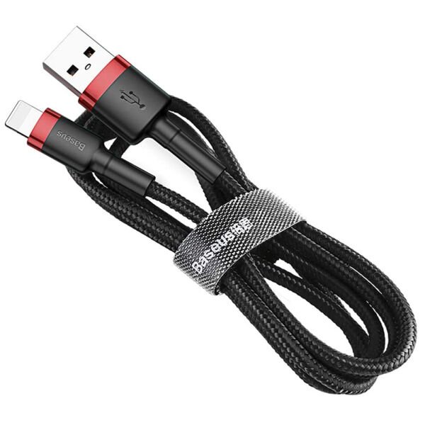 Baseus Cafule 1.5 A Lightning 50cm Şarj Kablosu CALKLF-A19 Siyah-Kırmızı