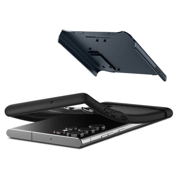 Spigen Galaxy S22 Ultra 5G ile Uyumlu Kılıf Slim Armor Metal Slate