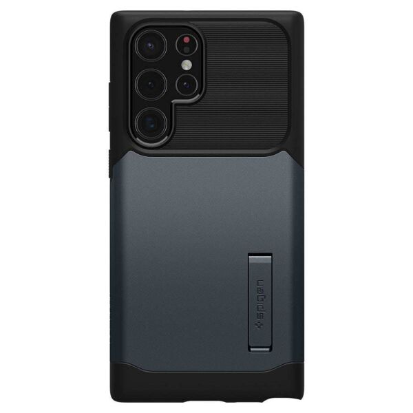 Spigen Galaxy S22 Ultra 5G ile Uyumlu Kılıf Slim Armor Metal Slate