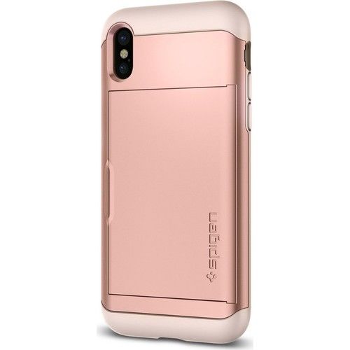 Spigen iPhone X ile Uyumlu Kılıf Slim Armor CS Blush Gold
