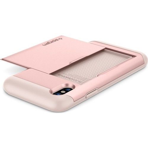Spigen iPhone X ile Uyumlu Kılıf Slim Armor CS Blush Gold