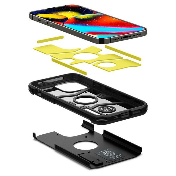Spigen iPhone 13 Pro ile Uyumlu Kılıf Tough Armor Gunmetal