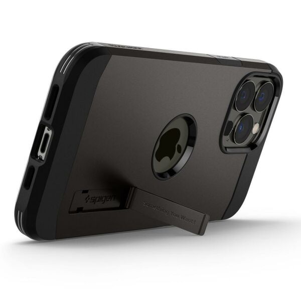 Spigen iPhone 13 Pro ile Uyumlu Kılıf Tough Armor Gunmetal