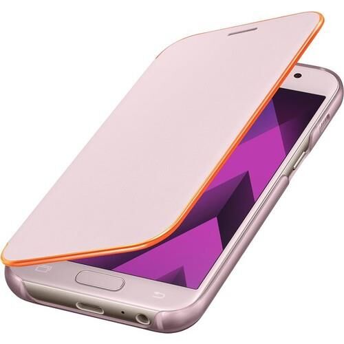 Galaxy A5(2017) ile Uyumlu Neon Flip Cover Pembe EF-FA520PPEGWW