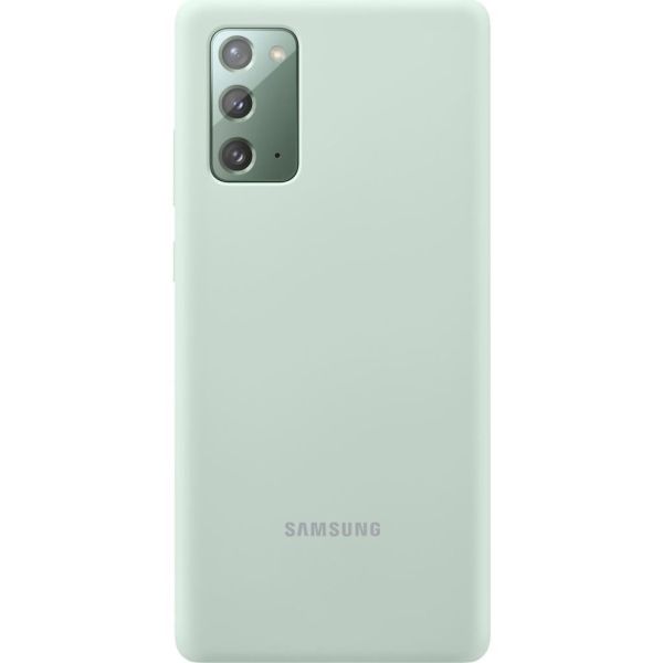 Galaxy Note 20 ile Uyumlu Silikon Kılıf Yeşil EF-PN980TMEGWW