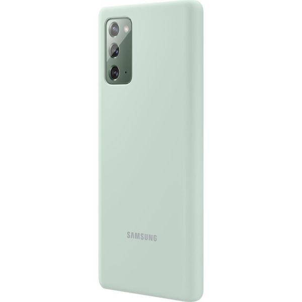 Galaxy Note 20 ile Uyumlu Silikon Kılıf Yeşil EF-PN980TMEGWW