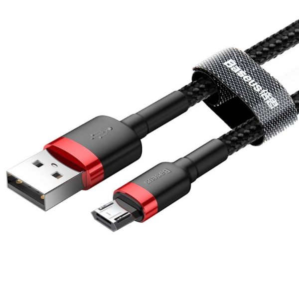 Baseus Cafule 2.4A Micro USB 1 Metre Şarj Kablosu Siyah