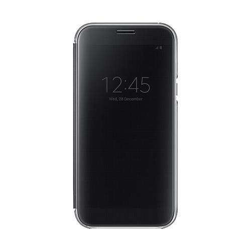 Galaxy A7(2017) ile Uyumlu Clear View Cover Kılıf Siyah EF-ZA720CBEGWW