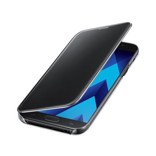 Galaxy A7(2017) ile Uyumlu Clear View Cover Kılıf Siyah EF-ZA720CBEGWW
